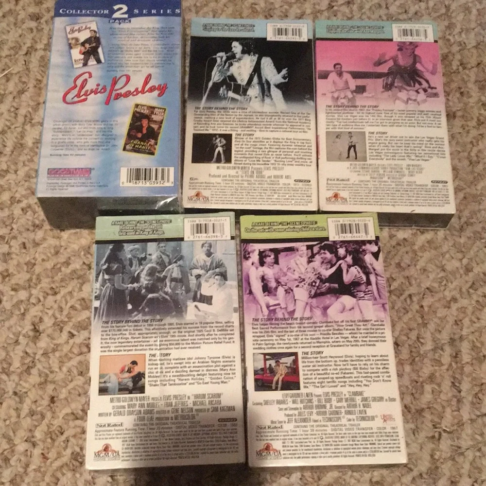 NWT vintage and sealed Elvis Presley, five videocassettes and one double - Picture 2 of 3